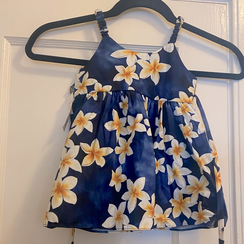 NWT Baby girls plumeria Hawaiian dress from Hilo Hattie - purchased in Kona, HI.